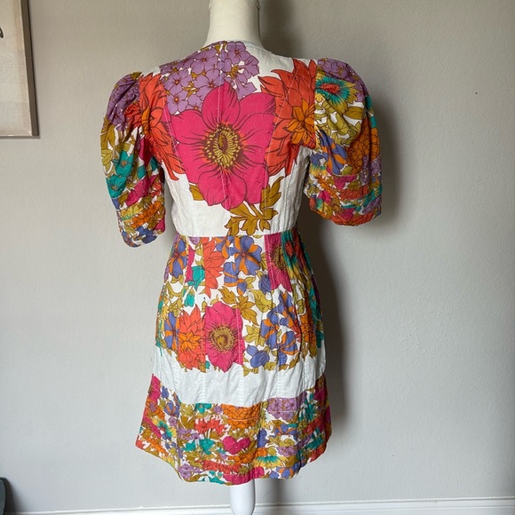 Anthropologie LOVE THE LABEL FLORAL PRINT FRONT ZIPPER DRESS - Picture 8 of 12